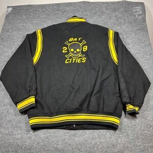 Stall & Dean Bay Cities Marauders Black Yellow‎ Letterman Jacket Size 5XL RARE